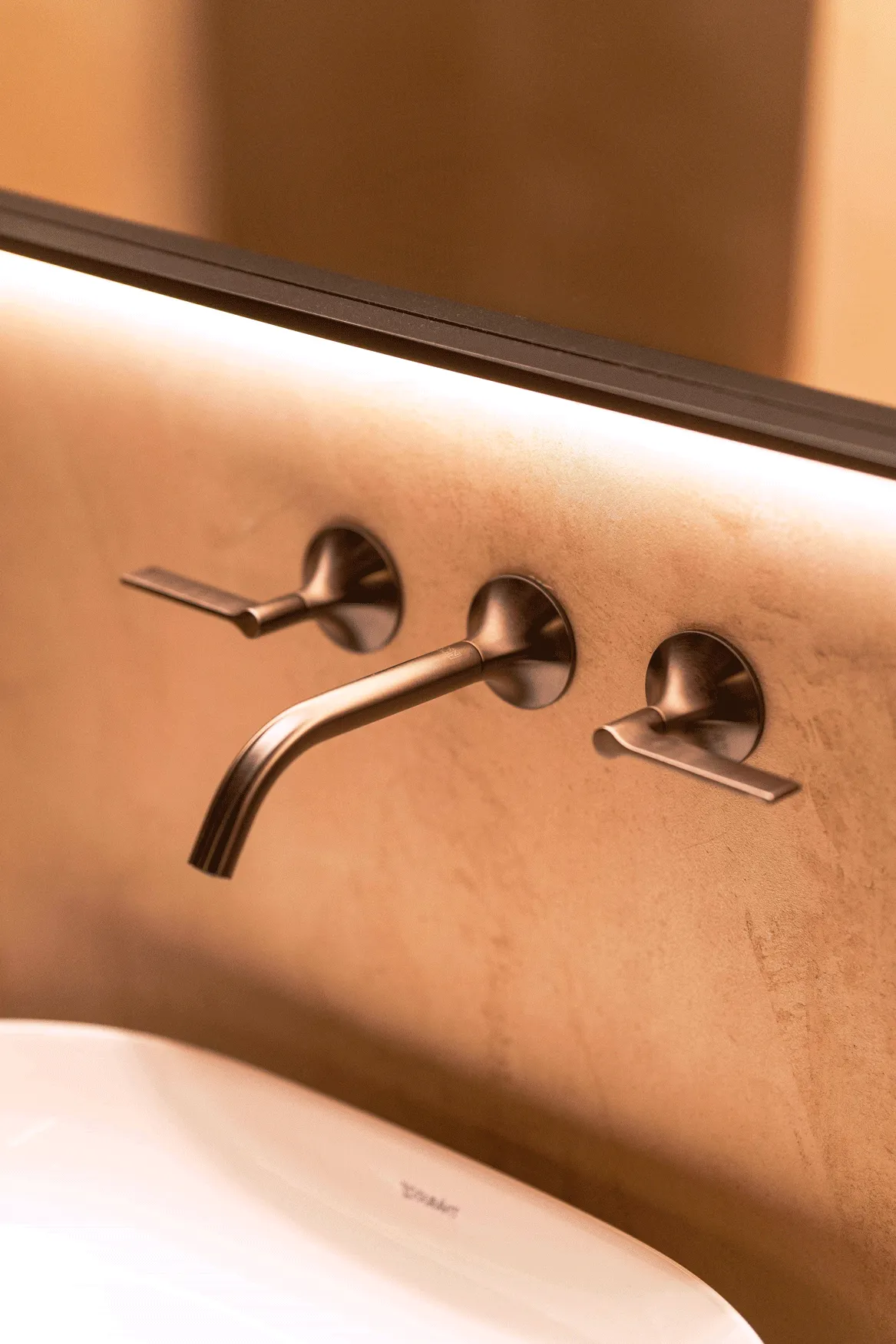 détail sur le robinet de la salle de bain de la Ferme Saint Siméon