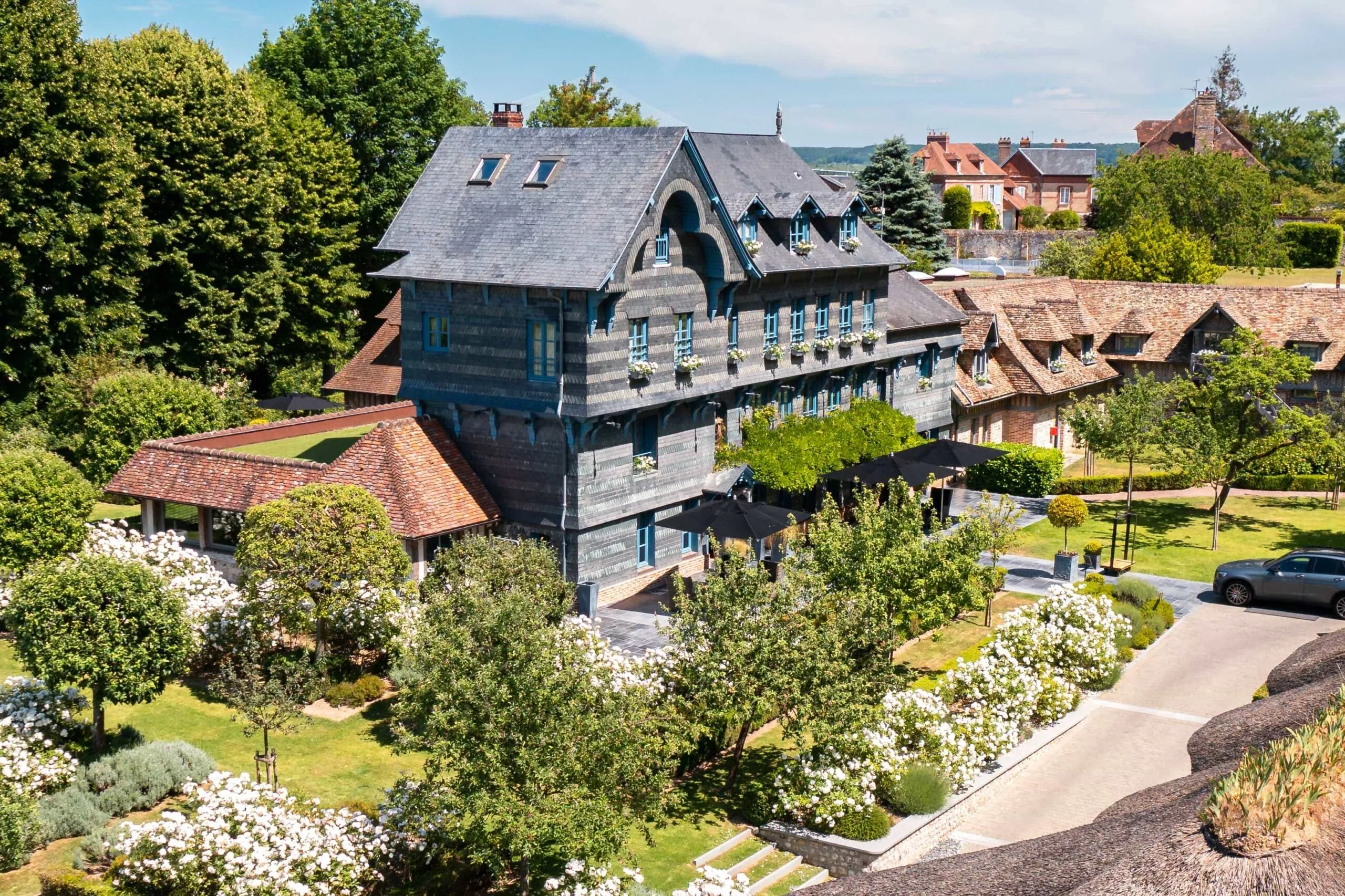 la Ferme Saint Siméon vue du ciel