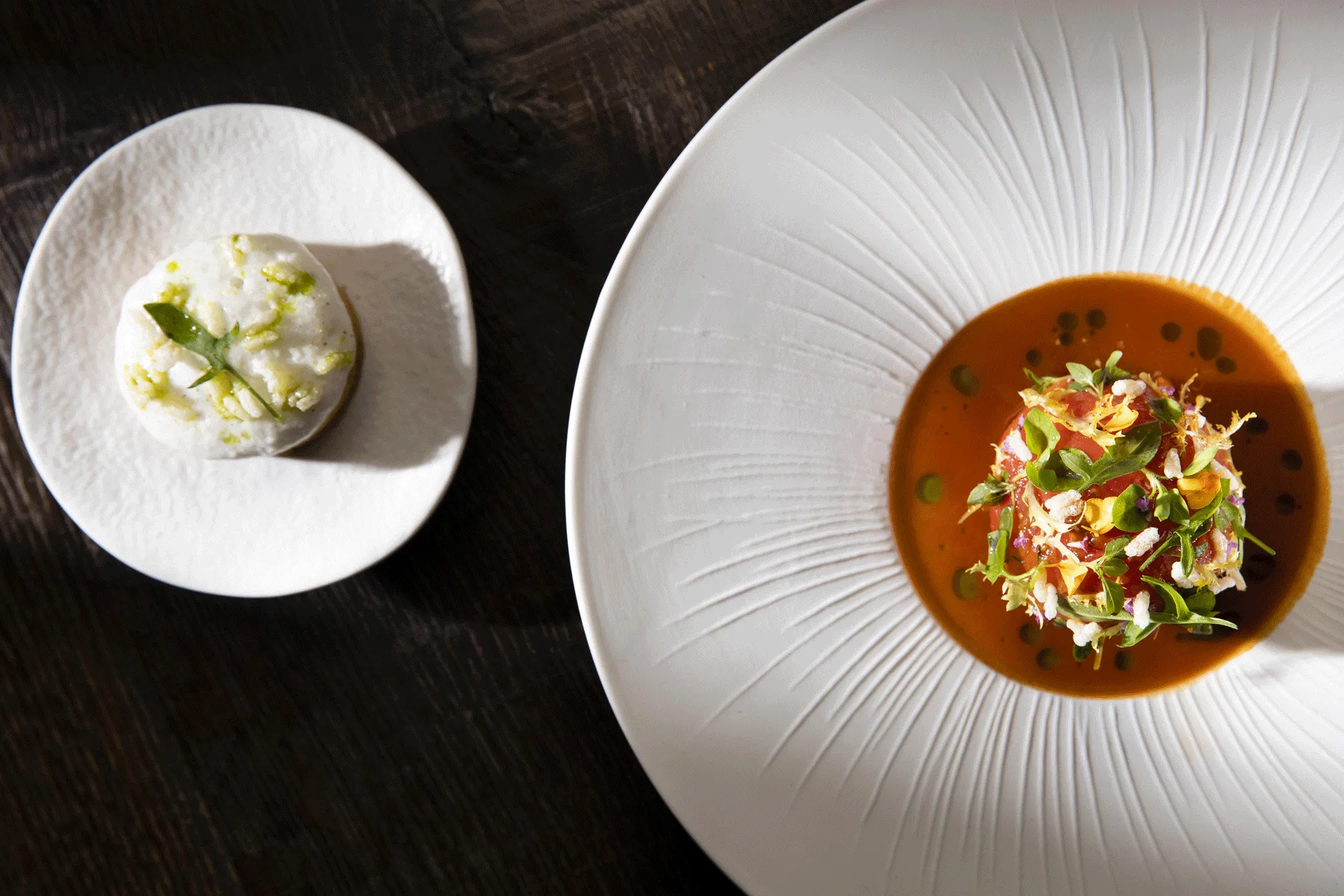 plat à base de tomate au restaurant Les Impressionnistes