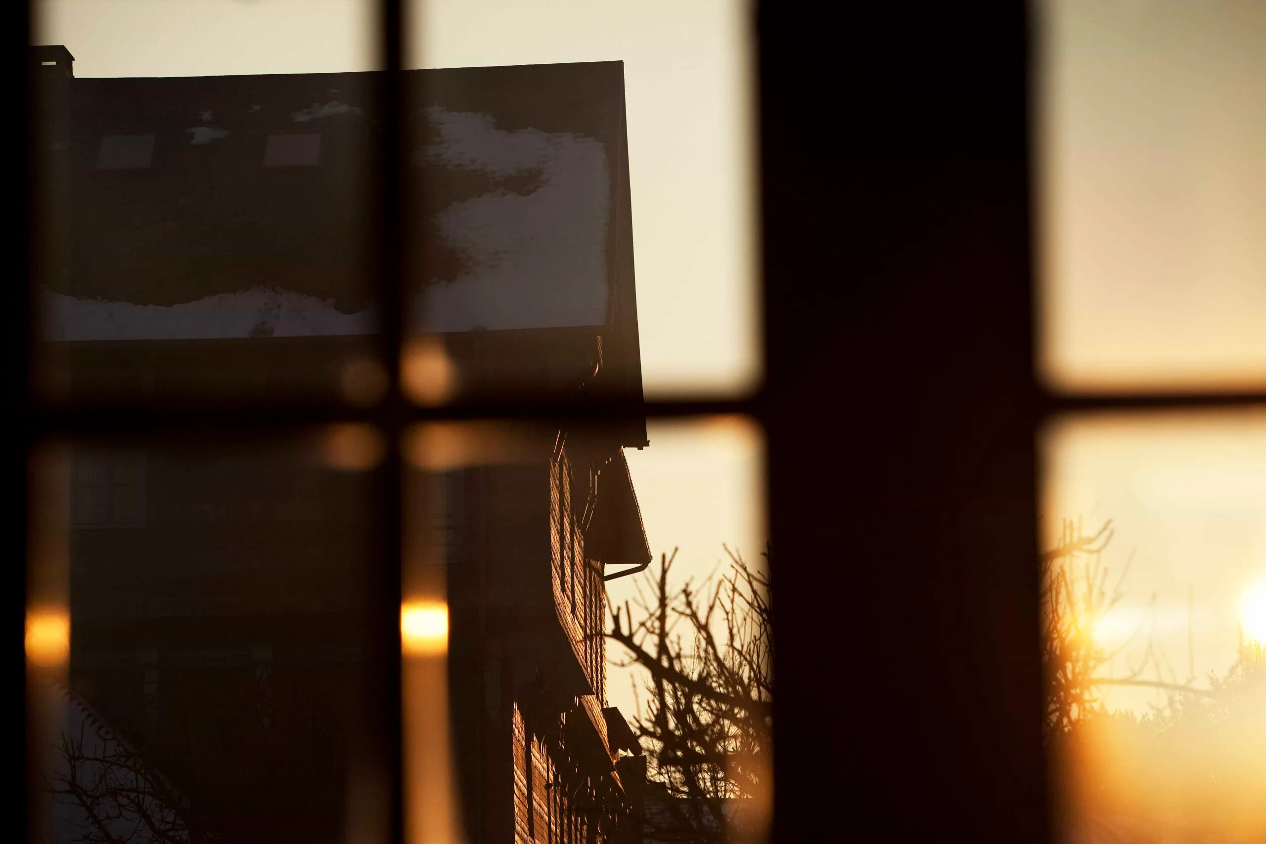 façade de la Ferme Saint Siméon au coucher de soleil